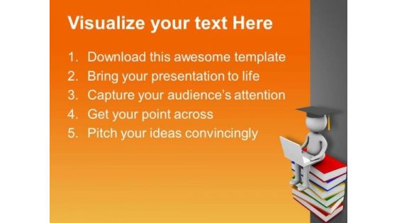 Make Base Of Books To Use Technology PowerPoint Templates Ppt Backgrounds For Slides 0813