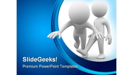 Make Him Fall Down Business PowerPoint Templates And PowerPoint Backgrounds 0511