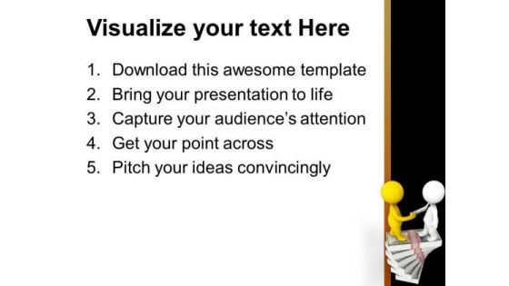 Make Relations For Financial Growth PowerPoint Templates Ppt Backgrounds For Slides 0713