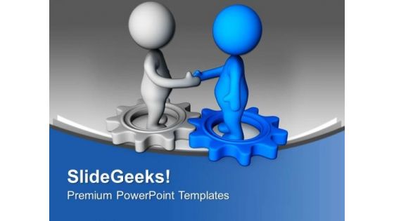 Make Some Industrial Pact To Gear Business PowerPoint Templates Ppt Backgrounds For Slides 0713