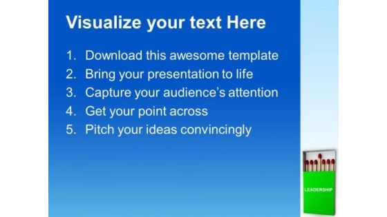 Make Yourself A Good Leader PowerPoint Templates Ppt Backgrounds For Slides 0513