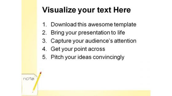 Making A Note Business PowerPoint Templates And PowerPoint Backgrounds 0711