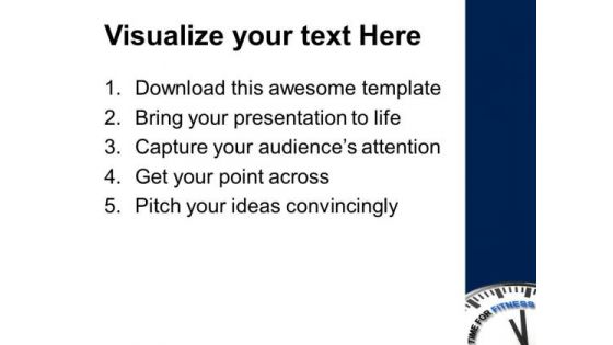 Making Time For Fitness Health PowerPoint Templates Ppt Backgrounds For Slides 0413