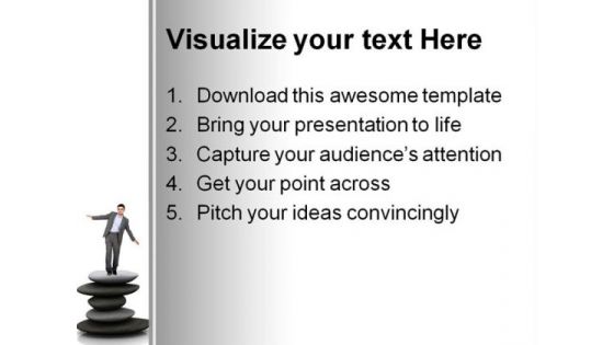 Man Balance People PowerPoint Template 0810
