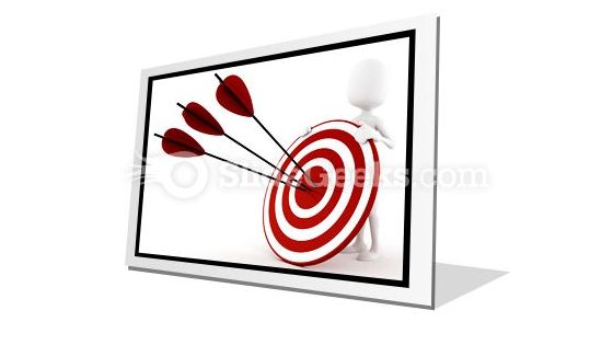 Man Behind Target PowerPoint Icon F