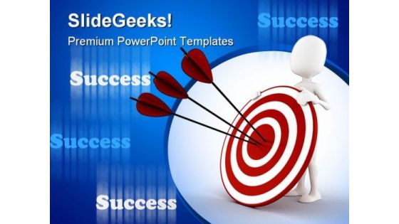 Man Behind Target Success PowerPoint Themes And PowerPoint Slides 0311 Man Behind Target Success PowerPoint Themes And PowerPoint Slides 0311