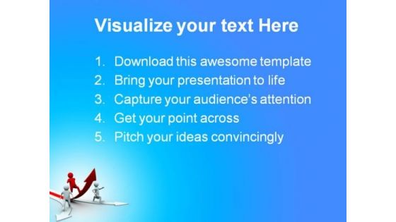 Man Climb Red Arrow Business PowerPoint Themes And PowerPoint Slides 0711
