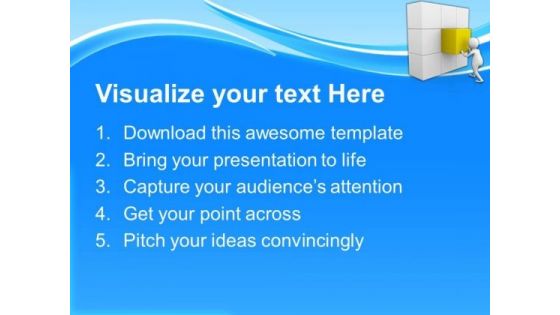 Man Complete The Business Task Arranging Cubes PowerPoint Templates Ppt Backgrounds For Slides 0813