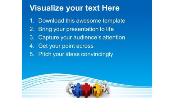 Man Connect Puzzle Teamwork PowerPoint Templates And PowerPoint Themes 0912