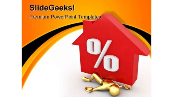 Man Crushed Percent Realestate PowerPoint Backgrounds And Templates 1210