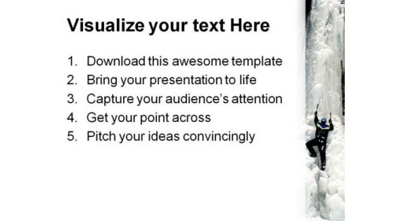 Man Doing Effort Sports PowerPoint Template 1110