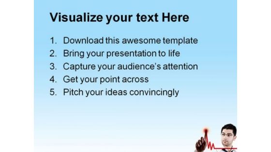 Man Draws Graph Business PowerPoint Themes And PowerPoint Slides 0711