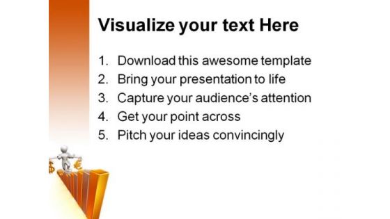 Man Going Up Business PowerPoint Themes And PowerPoint Slides 0411