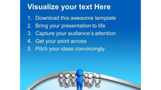 Man Leading His Team PowerPoint Templates Ppt Backgrounds For Slides 0713
