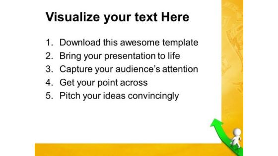 Man On A Growth Arrows PowerPoint Templates And PowerPoint Themes 0612