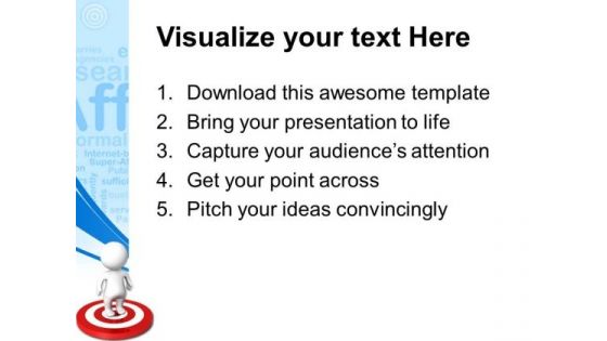 Man On Target Marketing PowerPoint Templates And PowerPoint Themes 0612