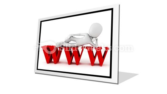 Man On Www PowerPoint Icon F Man On Www PowerPoint Icon F