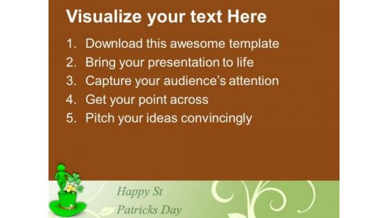 Man Over Green Hat St Patricks Day PowerPoint Templates Ppt Backgrounds For Slides 0313