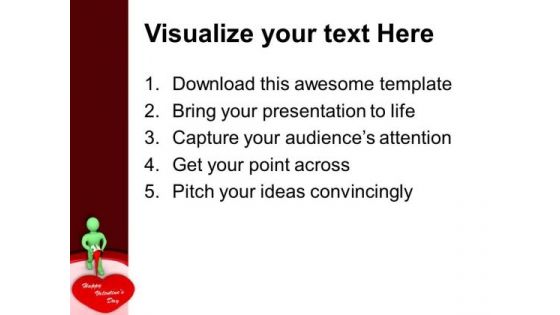 Man Painting Valentines Heart PowerPoint Templates Ppt Backgrounds For Slides 0213