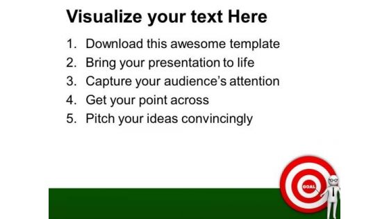 Man Pointing Goal Illustration PowerPoint Templates Ppt Backgrounds For Slides 0713