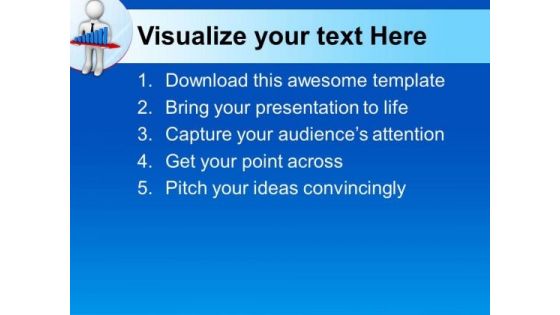 Man Presenting Prgress Of Business PowerPoint Templates Ppt Backgrounds For Slides 0813