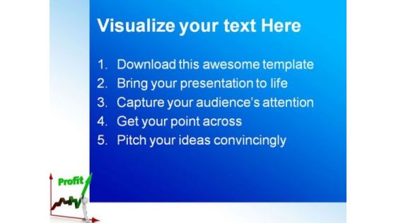 Man Pushing Up Profit Business PowerPoint Themes And PowerPoint Slides 0511
