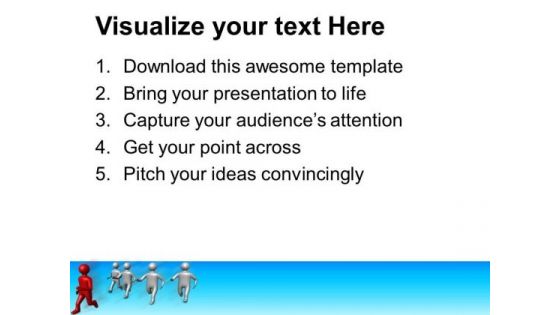 Man Running Leadership PowerPoint Templates And PowerPoint Themes 0612