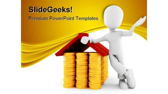 Man Saving Money Finance PowerPoint Templates And PowerPoint Backgrounds 0211