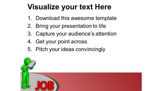 Man Searching For Job PowerPoint Templates Ppt Backgrounds For Slides 0713