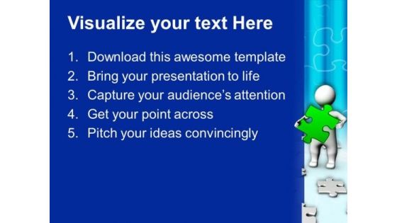 Man Standing In Puzzle Pieces PowerPoint Templates Ppt Backgrounds For Slides 0813