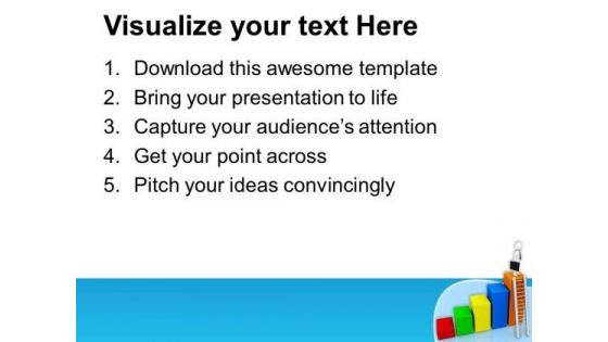 Man Standing On Top Bar PowerPoint Templates Ppt Backgrounds For Slides 0713
