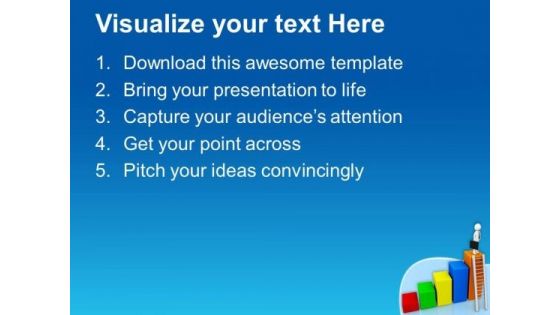 Man Standing On Top Bar PowerPoint Templates Ppt Backgrounds For Slides 0713