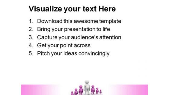 Man Standing Out From Crowd Leadership PowerPoint Templates And PowerPoint Backgrounds 0611