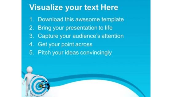 Man Target Center Success PowerPoint Templates Ppt Backgrounds For Slides 0713