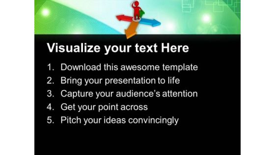 Man Try To Find His Way PowerPoint Templates Ppt Backgrounds For Slides 0713