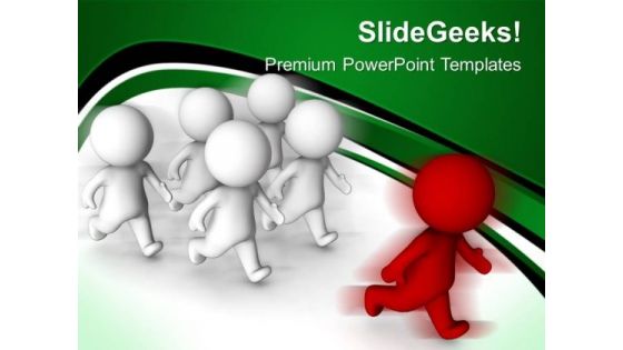 Man Winning Race Leadership PowerPoint Templates And PowerPoint Themes 0612 Man Winning Race Leadership PowerPoint Templates And PowerPoint Themes 0612