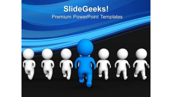 Man Winning Race Leadership PowerPoint Templates And PowerPoint Themes 0712 Man Winning Race Leadership PowerPoint Templates And PowerPoint Themes 0712