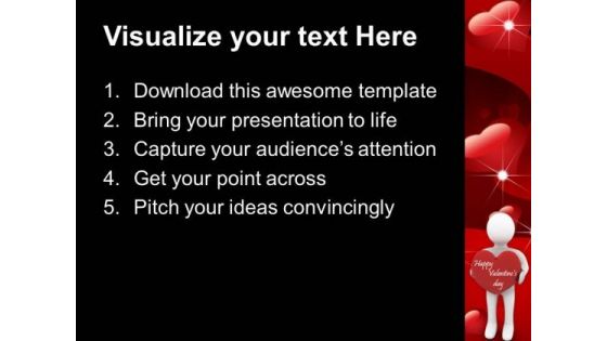 Man With A Heart Youth Valentines Day Youth PowerPoint Templates Ppt Backgrounds For Slides 0213