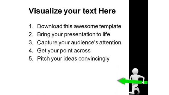 Man With Arrow Success PowerPoint Themes And PowerPoint Slides 0211