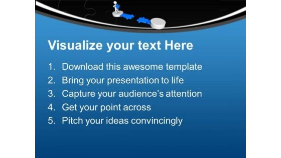 Man With Blue Puzzle Growth PowerPoint Templates Ppt Backgrounds For Slides 0313