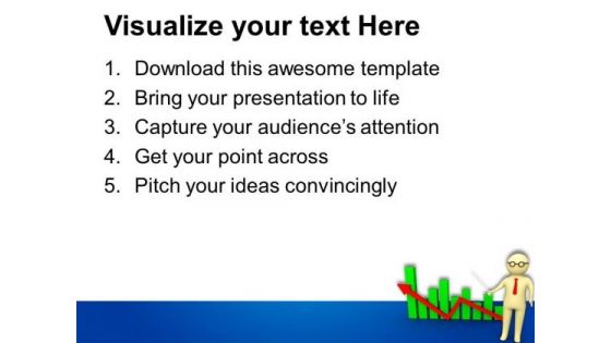 Man With Business Chart PowerPoint Templates Ppt Backgrounds For Slides 0713