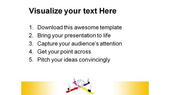 Man With Global Business PowerPoint Themes And PowerPoint Slides 0711