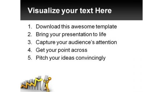 Man With Graph Business PowerPoint Backgrounds And Templates 0111