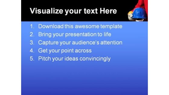 Man With Helmet Construction PowerPoint Themes And PowerPoint Slides 0411