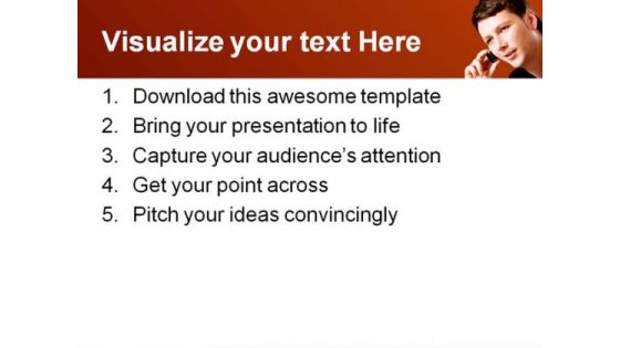 Man With Mobile Technology PowerPoint Templates And PowerPoint Backgrounds 0111