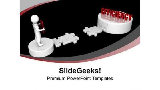 Man With Puzzle Attain Efficiency PowerPoint Templates Ppt Backgrounds For Slides 0213