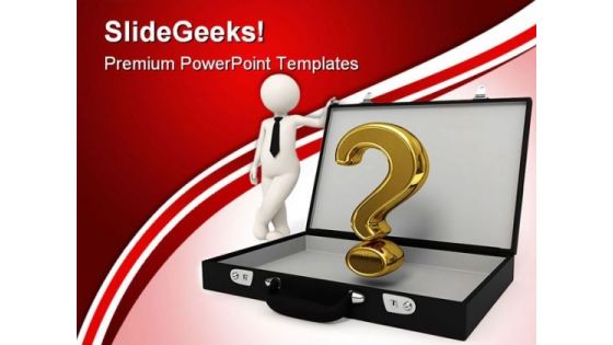 Man With Question Mark Business PowerPoint Templates And PowerPoint Backgrounds 0211