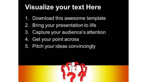 Man With Question Marks Business PowerPoint Templates And PowerPoint Themes 0812