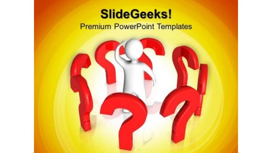 Man With Question Marks Business PowerPoint Templates And PowerPoint Themes 0812