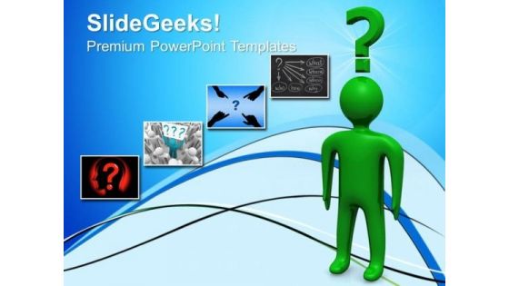 Man With Question People PowerPoint Templates And PowerPoint Themes 0612